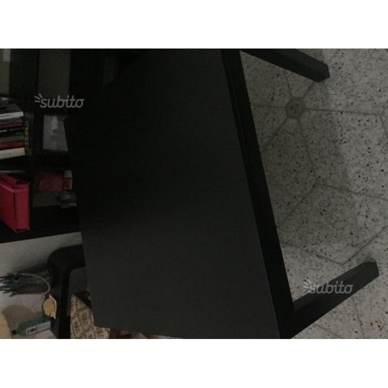 Tavolo allungabile nero 80/120x70
