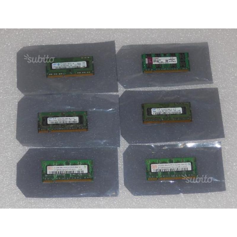 Memorie RAM 1GB DDR3 DDR2 So-dimm Notebook